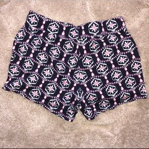 Women’s small shorts navy pink white